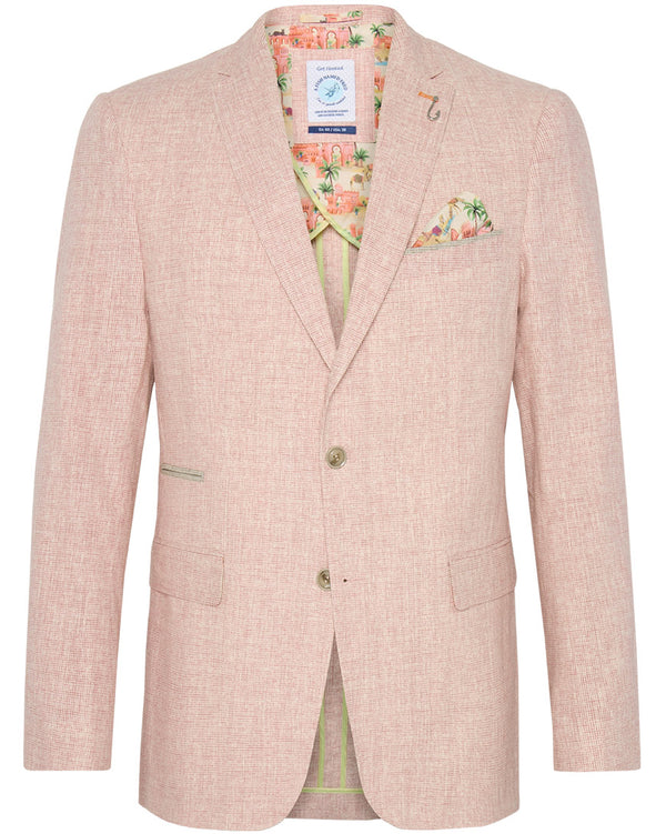 Small Check Blazer - Rose Pink
